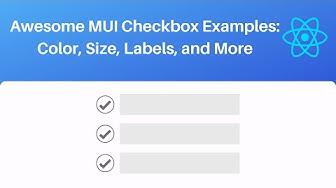 'Video thumbnail for Awesome MUI Checkbox Examples: Color, Size, Custom Labels, and More'