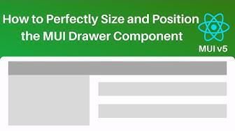'Video thumbnail for How to Perfectly Size and Position the Material-UI Drawer Component'