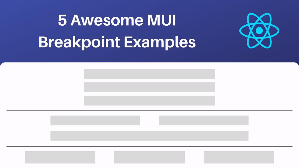 'Video thumbnail for 5 Awesome MUI Breakpoint Examples'